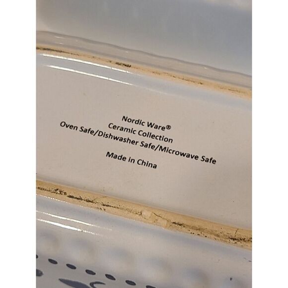 Nordic Ware Ceramic Collection 4 Mini Loaf Baker Handles Scandinavian 15"x 8.75" - Picture 6 of 6
